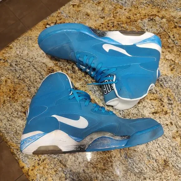 Nike Air Force 180 Mid Barkley Photo Blue White 537330-400 Men's Size 15